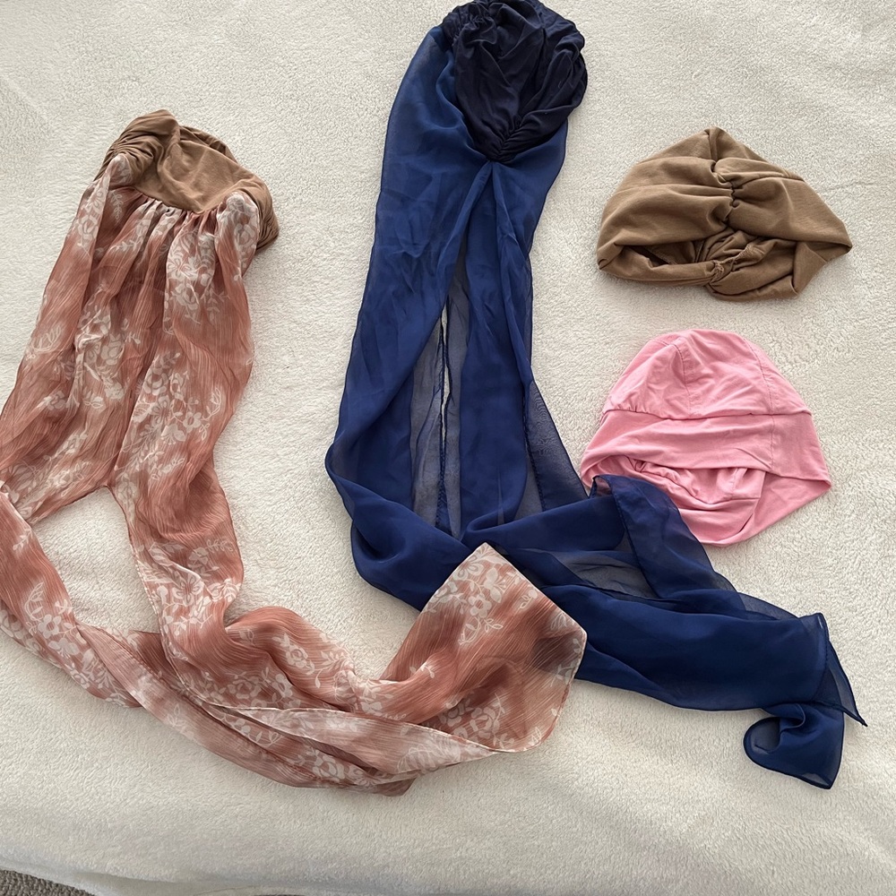 Chemo/alopecia scarves and caps